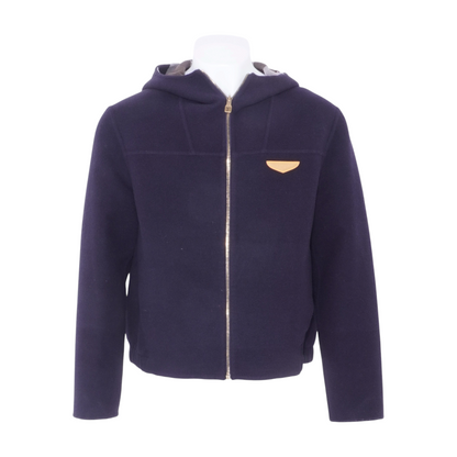 Navy Damier Reversible Hooded Blouson