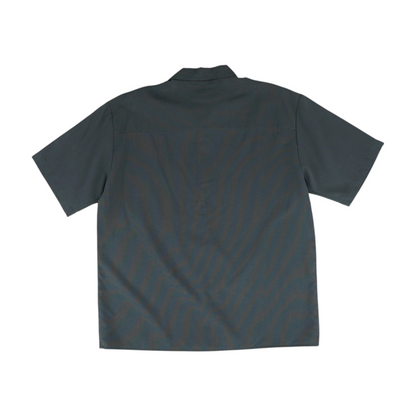 Charcoal Solid Short Sleeve Button Down