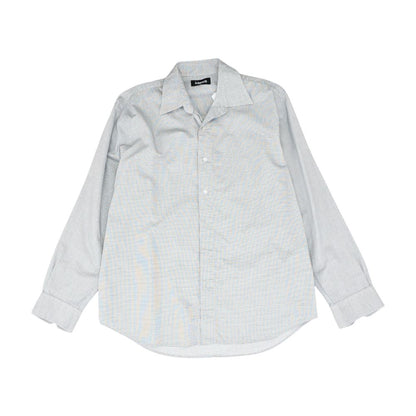 White Plaid Long Sleeve Button Down