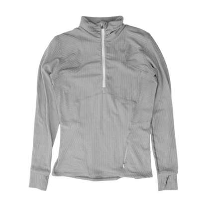 Gray Solid 1/4 Zip Pullover