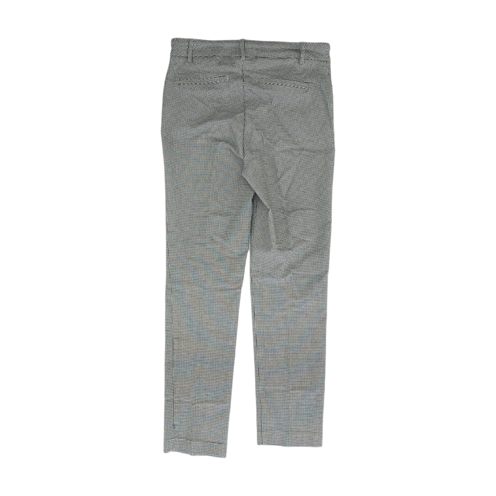 White Houndstooth Regular Pants