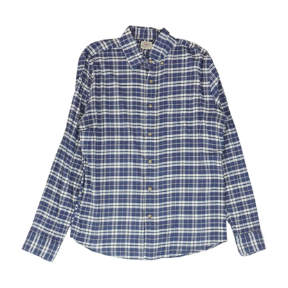 Blue Plaid Long Sleeve Button Down