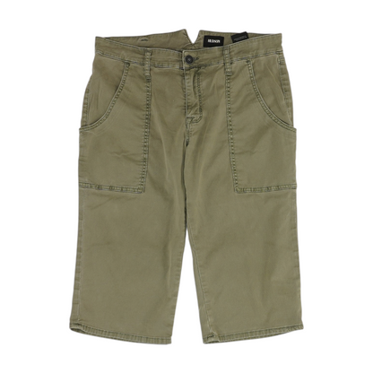 Green Solid 5-Pocket Shorts