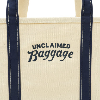 L.L Bean Boat and Tote Large Bag with Blue Trim and Unclaimed Baggage Logo Embroidery