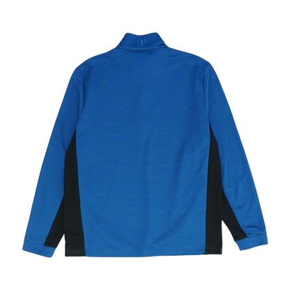 Blue Color Block 1/4 Zip Pullover