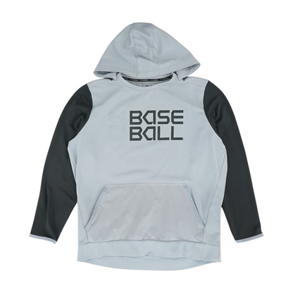 Gray Color Block Hoodie Pullover