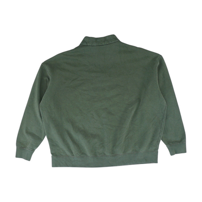 Green Solid 1/4 Zip Pullover
