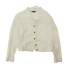 White Solid Denim Jacket