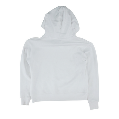 White Graphic Hoodie Pullover