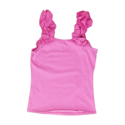 Pink Solid Sleeveless Blouse