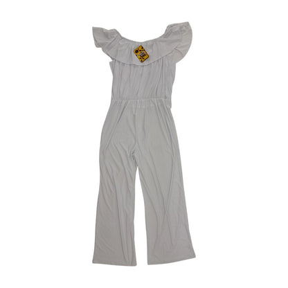 White Solid Jumpsuit