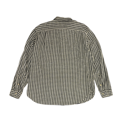 Black Check Flannel Button Down