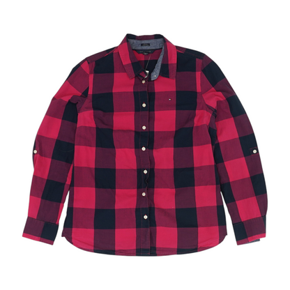 Pink Check Button Down