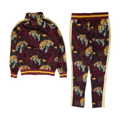 Maroon Print Pant Set
