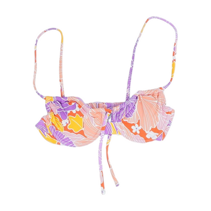 Pink Floral Swim Top