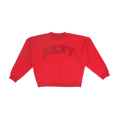 Red Solid Sweatshirt Pullover