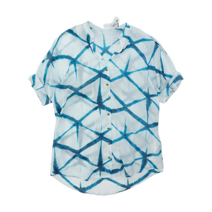 White Print Button Down
