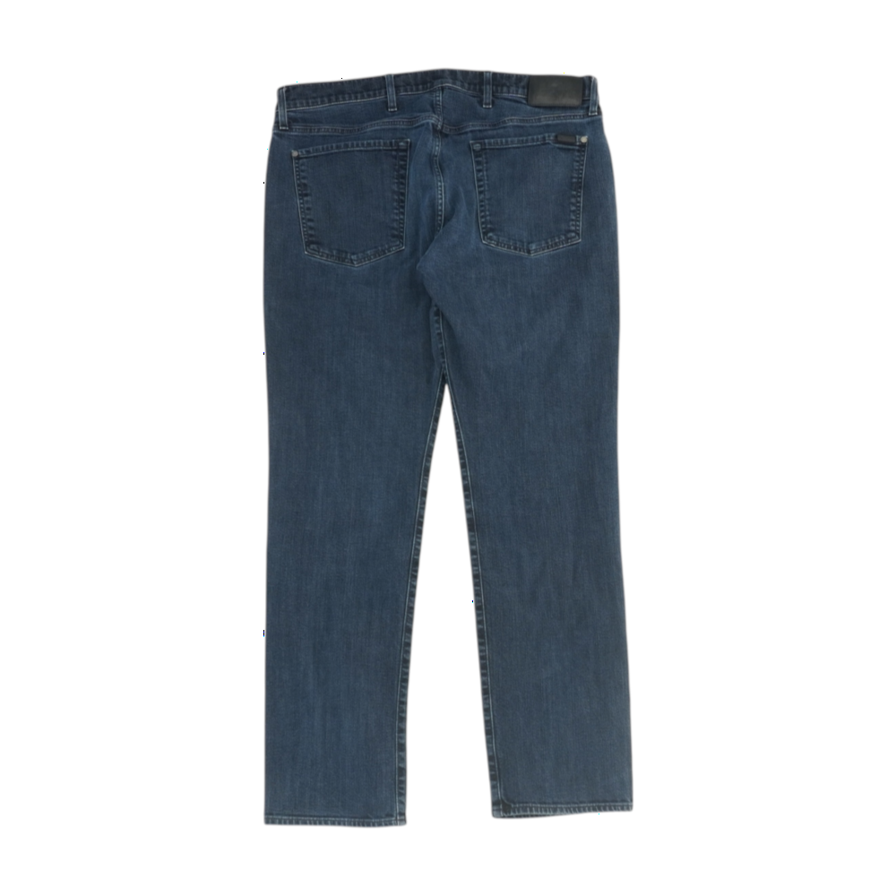 7 for All Mankind Navy Straight Jeans – Image 2