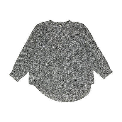 Gray Plus Animal Print Blouse