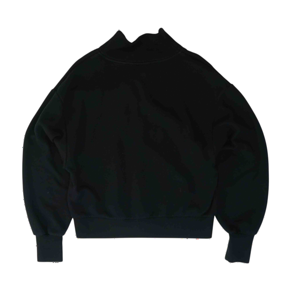 Black Solid 1/4 Zip Pullover