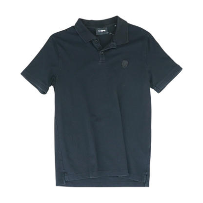 Black Solid Short Sleeve Polo