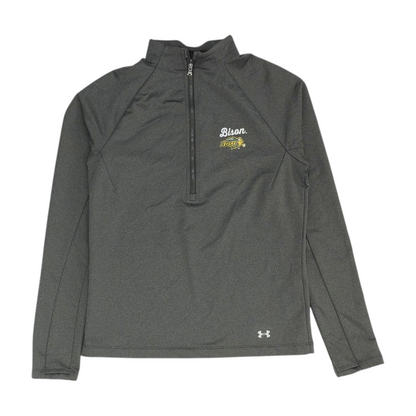 Gray North Dakota State Bison Solid 1/4 Zip Pullover