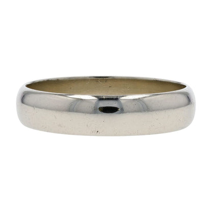 14K White Gold Plain Band