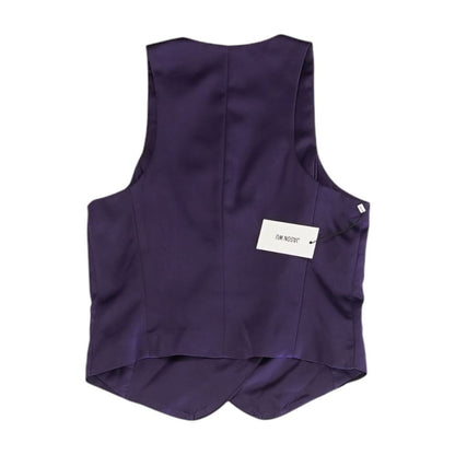 Purple Solid Suit Vest Vest