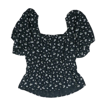 Black Floral Blouse