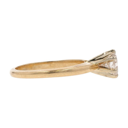 3/8 Ct 14K Gold Round Diamond Solitaire Engagement Ring