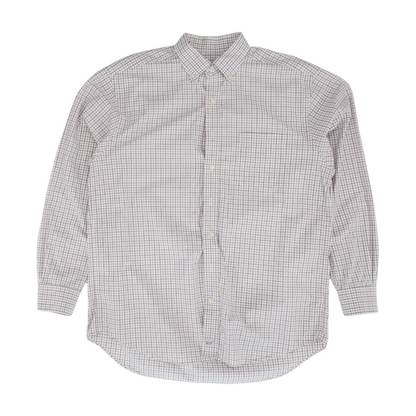 White Check Long Sleeve Button Down
