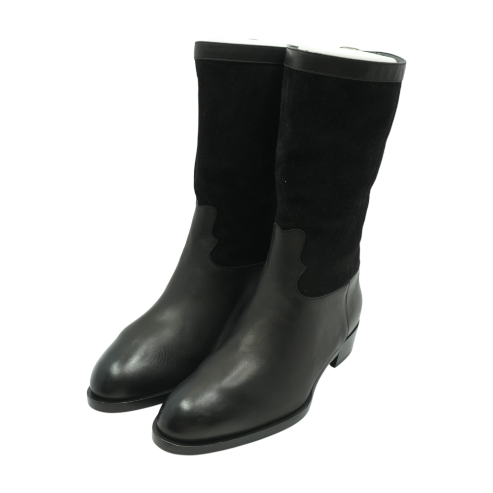 Interlocking CC Logo Moto Boots in Black