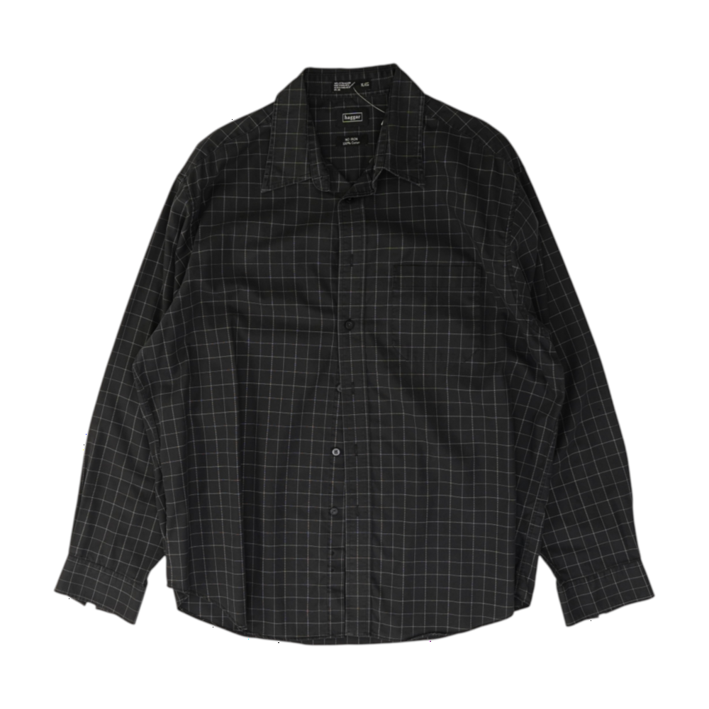 Black Check Long Sleeve Button Down