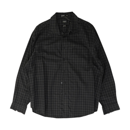 Black Check Long Sleeve Button Down