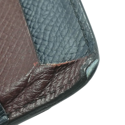 Hermès City 8CC Jungle Card Holder in Bleu Indigo and Bordeaux