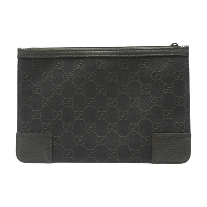 Brown Diamonte Canvas Pouch