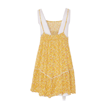 Yellow Floral Mini Dress