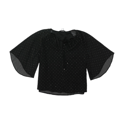 Black Petite Cropped Blouse