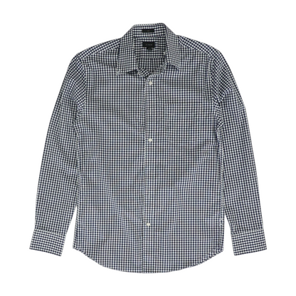 Navy Check Long Sleeve Button Down