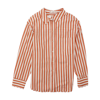 Orange Striped Button Down