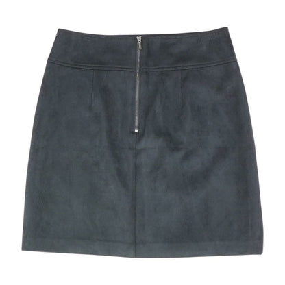 Black Solid Mini Skirt