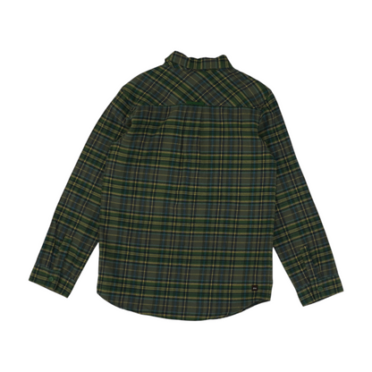 Green Plaid Flannel Button Down