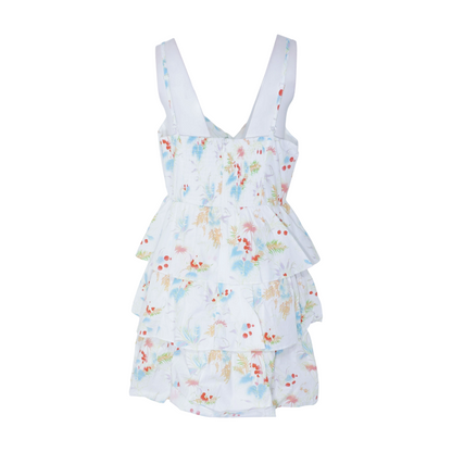 White Floral Mini Dress