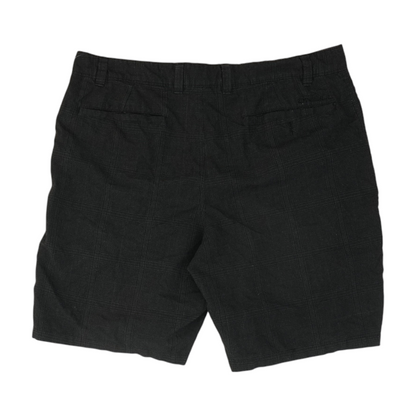 Black Plaid Chino Shorts