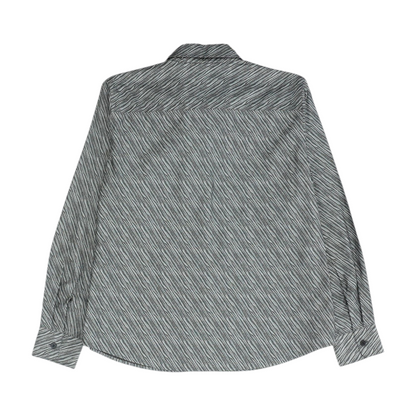 Gray Animal Print Button Down