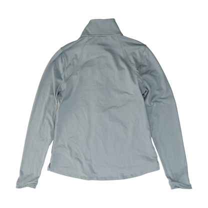Gray Solid 1/4 Zip Pullover