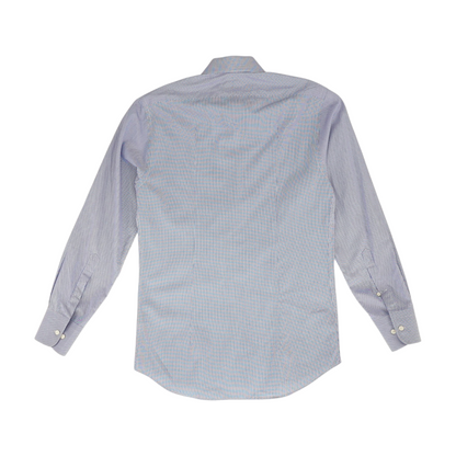 Blue Chevron Long Sleeve Button Down