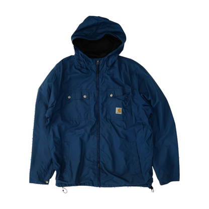 Blue Solid Rain Jacket
