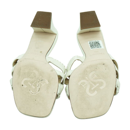 Ivory Block Heel Sandals