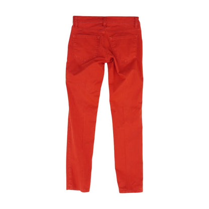 Red Solid Skinny Leg Jeans